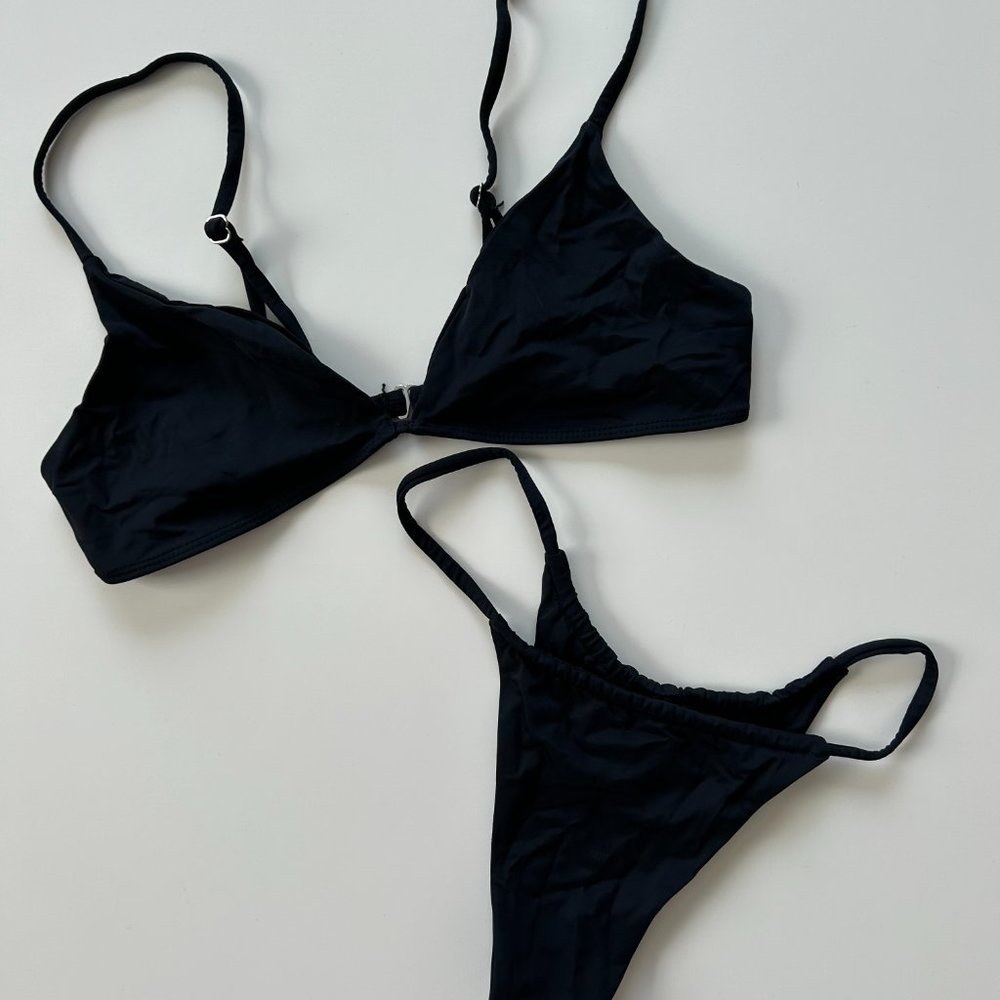 Francesca String Thong Bikini Bottom and Francesca Bralette Triangle Bikini Top